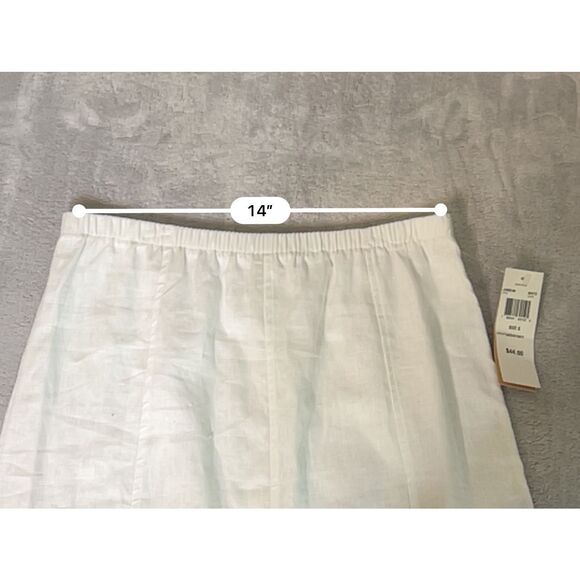 Women’s White/Cream 100% Linen Skirt SMALL - Picture 3 of 7